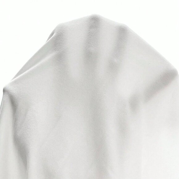 White Elegant Women's Maternity Off Shoulder Foldover Front Floor Length Dress - Picture 6 of 6